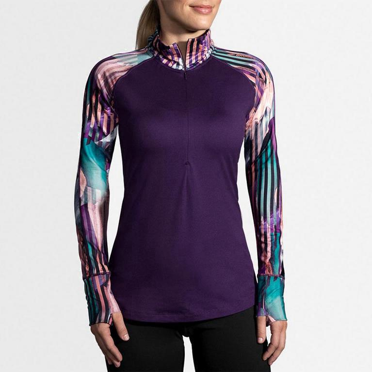Brooks Dash Half Zip Löparjackor Dam 190472-FET Lila